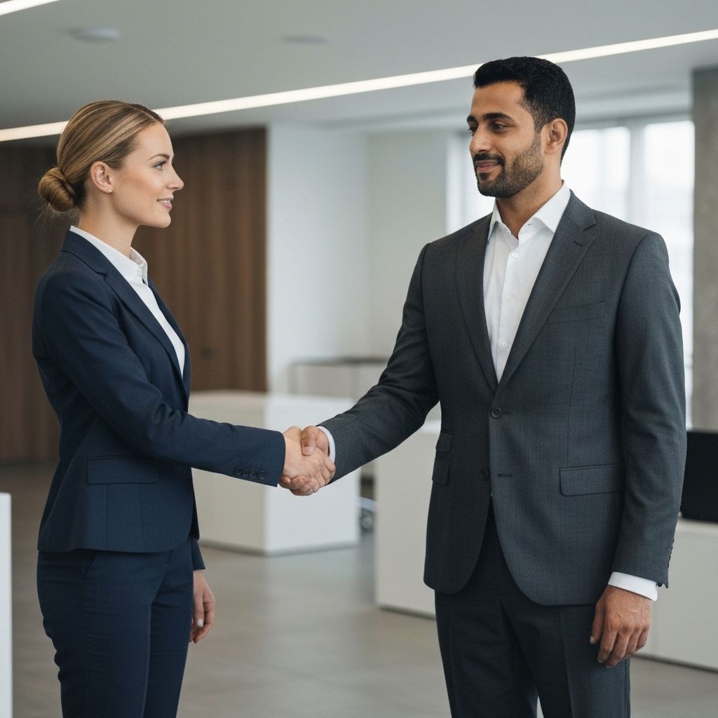 Professional partnership between European and Middle Eastern business leaders